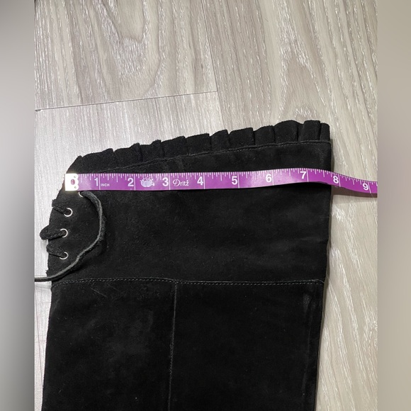 BCBGeneration Black Leather Over The Knee Boots - Picture 6 of 11